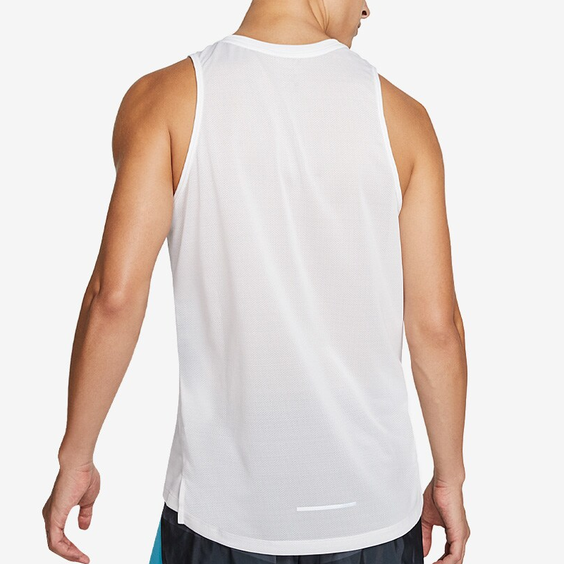 Nike Dri Fit Miler Running Gym Training Tank White