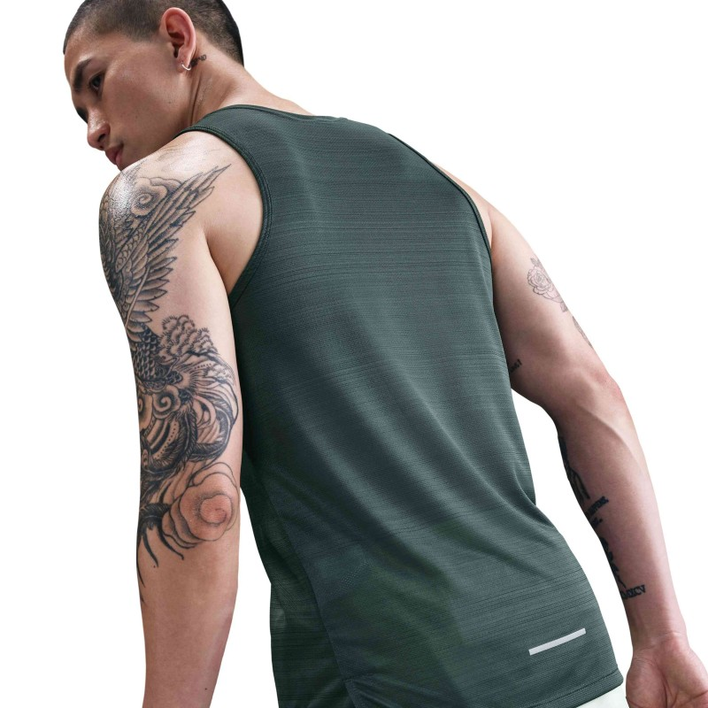 Nike Dri-Fit Miler Running Tank Top Olive