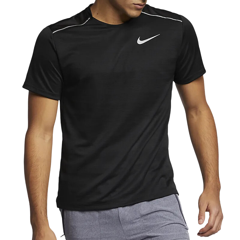 Nike Dri-FIT Miler Short-Sleeve Top Black