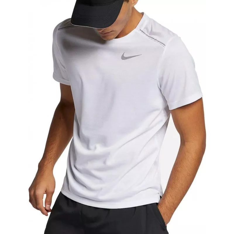 Nike Mens Dri-FIT Miler Running Shirt White Reflective