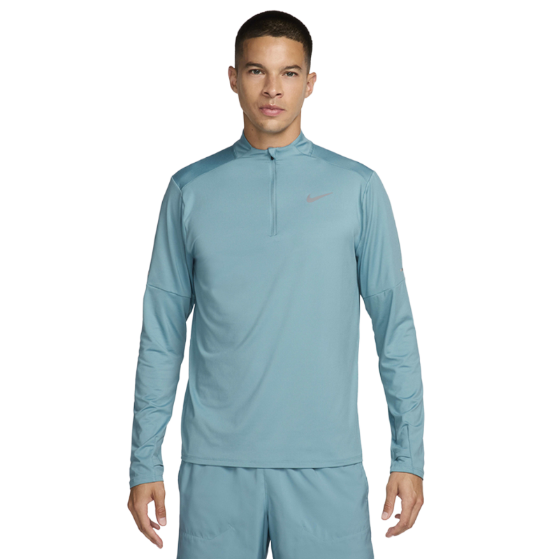Nike Mens Dri-FIT ½ Zip Running Top Denim Turquoise